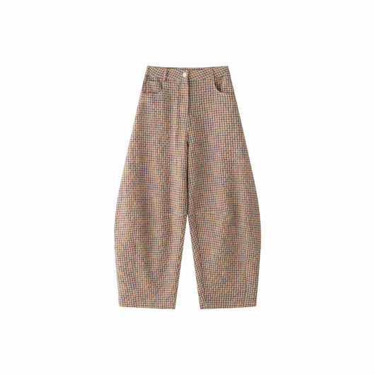 Pantalones de Lino Ancho Cuadros Mujer - Cómodos y Transpirables - Image 6