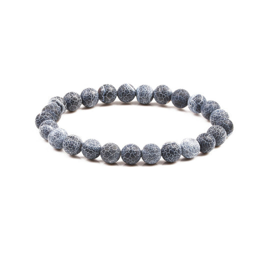 Pulsera de Granito Desgastado para Hombre - Estilo Europeo y Americano con Cuentas - Image 2
