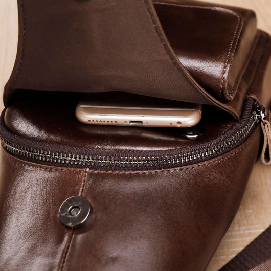 Bolsa Bandolera de Cuero Genuino para Hombre - Estilo Vintage Multifuncional - Image 30