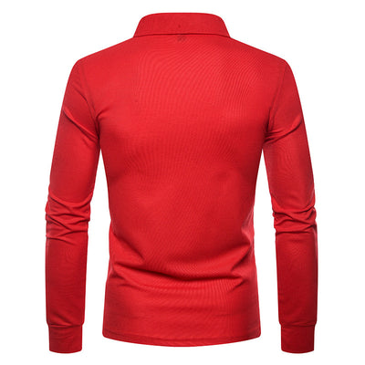Camisa Casual de Manga Larga Slim Fit con Cuello de Color - Image 17