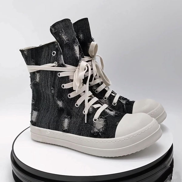 Zapatillas Canvas Denim Rotos - Estilo Casual Desenfadado
