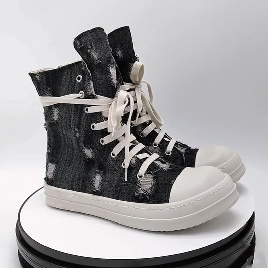 Zapatillas Canvas Denim Rotos - Estilo Casual Desenfadado