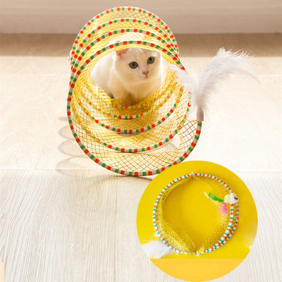 Túnel Plegable para Gatos con Juguetes Integrados - Image 2