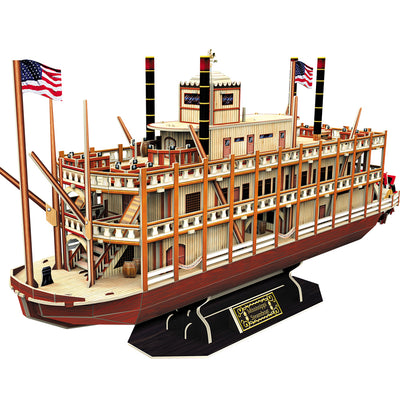 Modelo de Barco de Vapor del Río Mississippi - Puzzle 3D Estéreo - Image 6