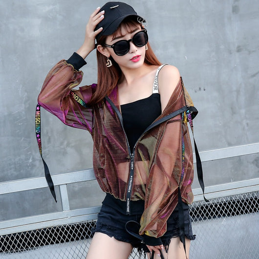 Chaqueta Beisbolera Suelta con Cintas para Mujer - Image 11