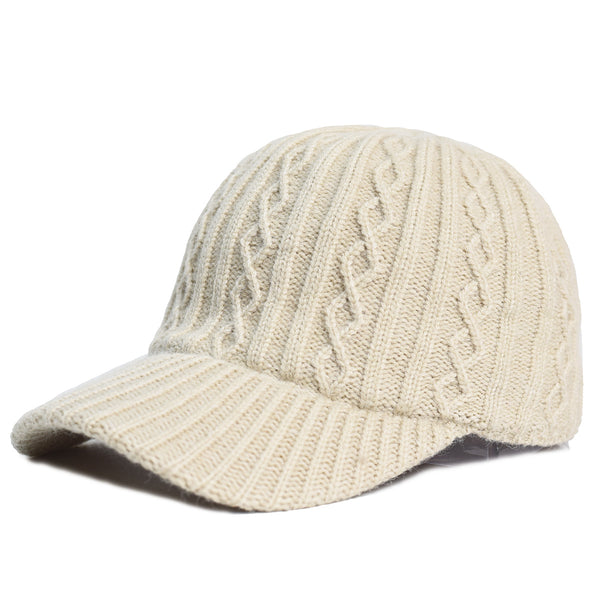 Gorra de Béisbol en Lana Tejida Coreana - Abrigo Cálido Color Sólido - Image 7