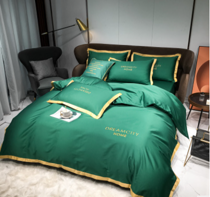 Juego de Cama Matrimonial Bordado Algodón Puro 4 Piezas Ala Ancha - Image 21