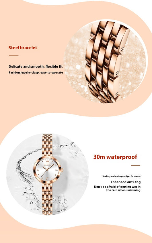 Reloj de Cuarzo Resistente al Agua para Mujer - Diseño Elegante y Simple - Image 9