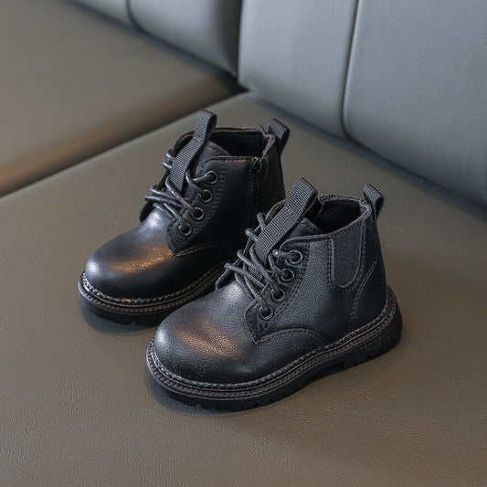 Botines Cortos de Cuero para Bebé - Diseño Importado Premium