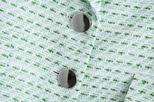Conjunto de 3 Piezas: Blazer Cuadrille, Tank Top Abotonado y Falda Plisada Mini - Image 32