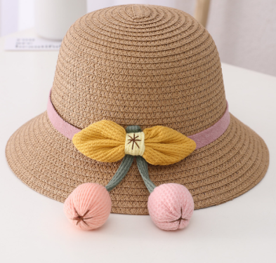 Sombrero de Paja Protección Solar para Niñas - Diseño Veraniego - Image 3