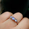 Anillo de Plata con Piedra Luna Azul Natural