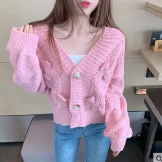 Saco Tejido Blanco Suelto para Mujer