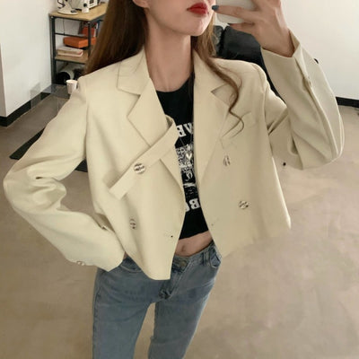 Blazer Casual Versátil para Niñas con Cuello de Solapa - Image 8