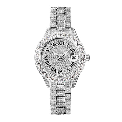 Reloj de Cuarzo para Mujer con Incrustaciones de Diamantes, Resistente al Agua y Esfera Luminosa - Image 12