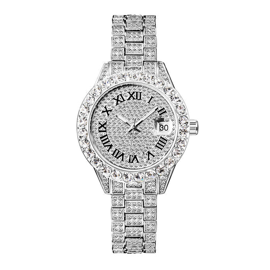 Reloj de Cuarzo para Mujer con Incrustaciones de Diamantes, Resistente al Agua y Esfera Luminosa - Image 12