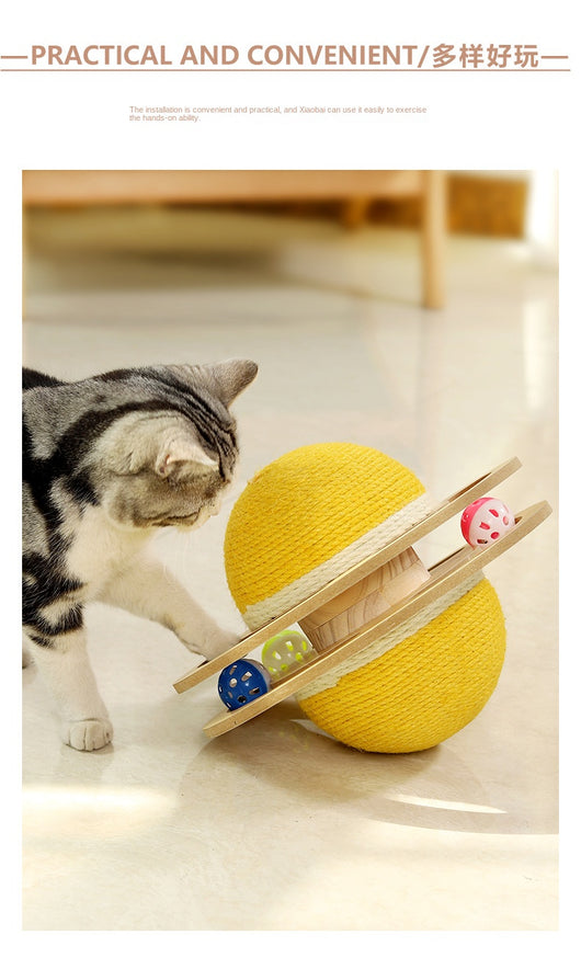 Rascador de Sisal para Gatos con Bola Interactiva y Tablero de Desgaste - Image 11