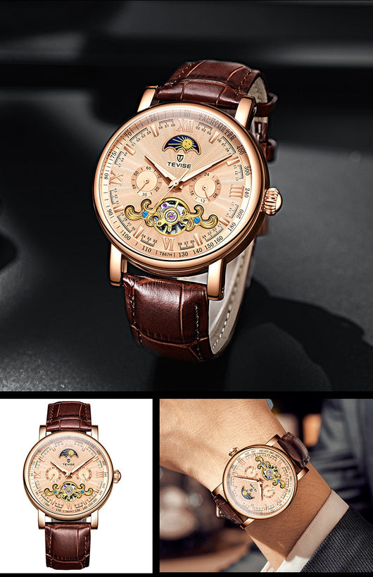 Reloj Mecánico Elegante de Esfera Grande con Calendario - Image 8
