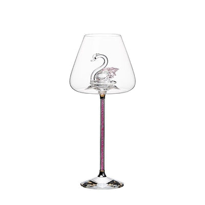 Copa de Vino Tinto Cisne Transparente Estilo Minimalista - Image 5