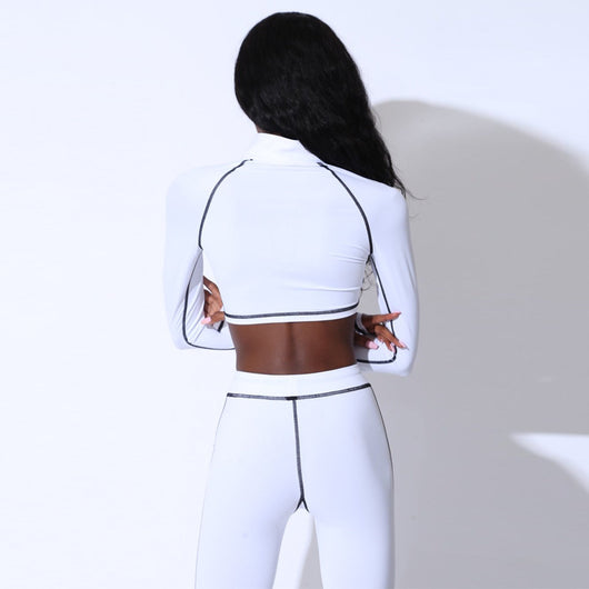 Conjunto de Yoga y Fitness de Manga Larga con Estilo - Image 16