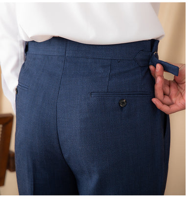 Pantalones Rectos de Cintura Alta Color Liso para Uso Diario - Image 5