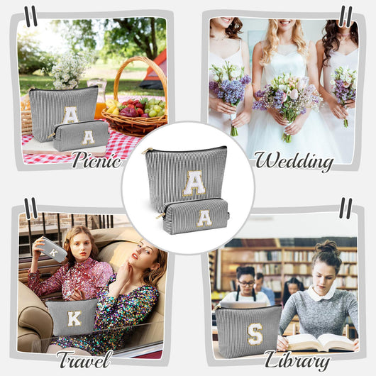 Neceser de Viaje Bordado con Letras - Almacenamiento Portátil - Image 12