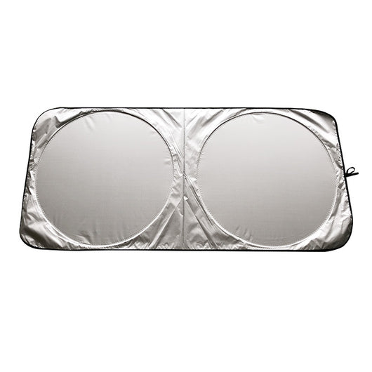 Parasol Automotriz Doble Círculo Plateado - Protector Solar Frontal