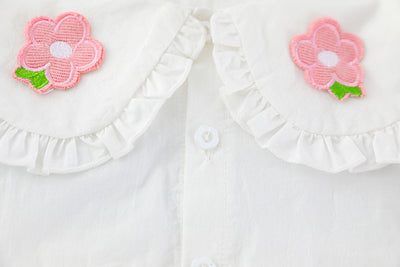 Conjunto de Tres Piezas con Cardigan de Cuello Muñeca para Niñas - Image 14