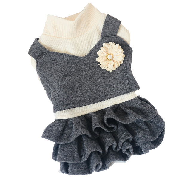 Vestido Princesa de Lana Estilo Coreano para Perros Teddy