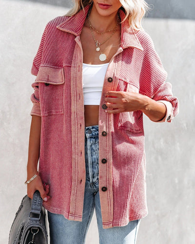 Cardigan Largo de Lana para Mujer con Solapa y Mangas Largas - Image 10