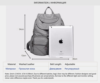 Mochila de Cuero Suave Versátil para Viajes y Uso Diario - Image 8