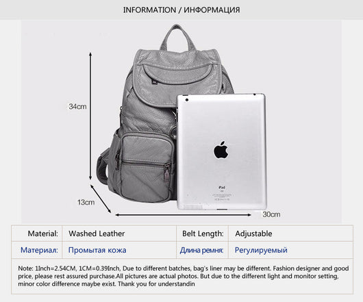 Mochila de Cuero Suave Versátil para Viajes y Uso Diario - Image 8