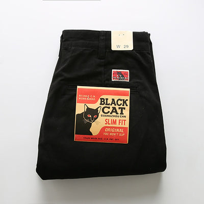 Pantalones Casuales Rectos de Algodón Twill Retro para Hombre - Image 5