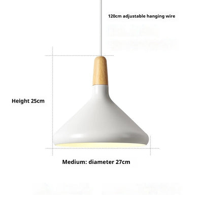 Lámpara Colgante Nórdica de Madera Sólida y Aluminio Diseño Minimalista - Image 12