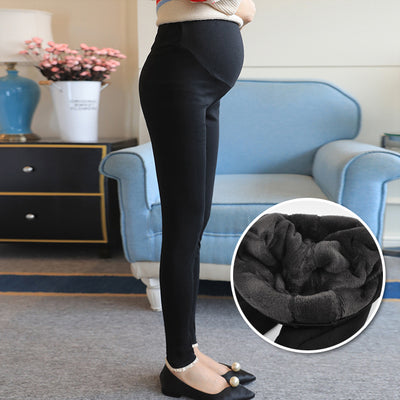 Leggins de Maternidad con Soporte Abdominal - Algodón Grueso y Terciopelo Elástico - Image 15