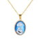 Baiyun necklace resin time gemstone clavicle chain Oval golden