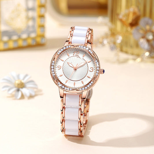 Reloj de Pulsera para Mujer con Correa de Cerámica y Mariposa - Image 2