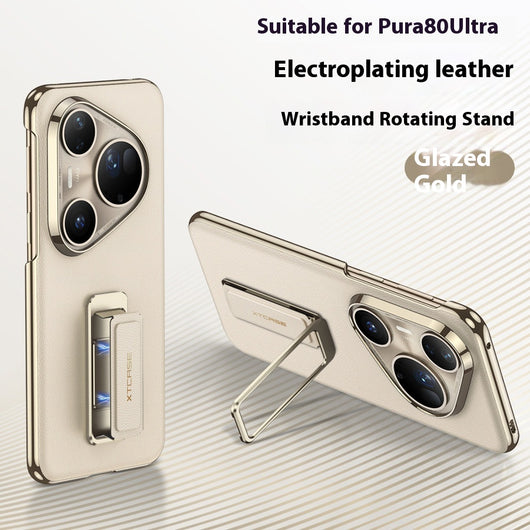 Funda de Cuero para Pura80Ultra con Correa de Muñeca y Soporte Giratorio - Image 7