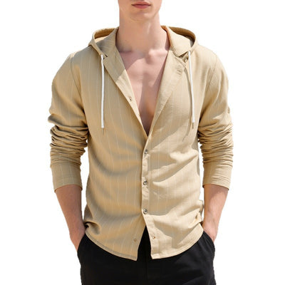 Cardigan Slim Fit con Capucha para Hombre - Casual y Versátil - Image 6
