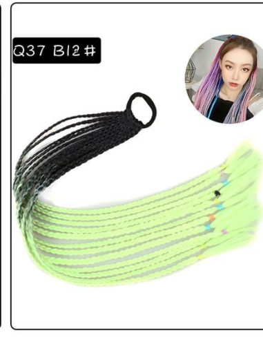 Peluca Trenza Degradado de Tres Hebras Color Twist - Image 34