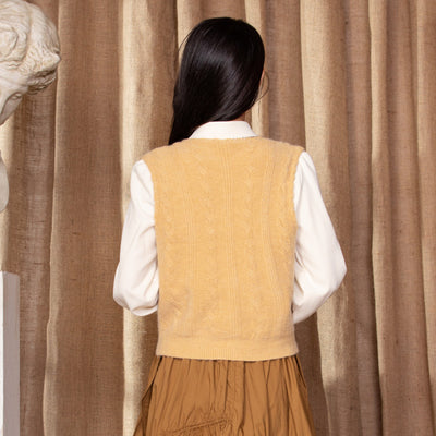 Conjunto Preppy de Chaleco y Camisa - Traje Dos Piezas Elegante - Image 4