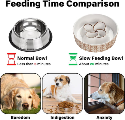 Comedero Lento de Cerámica para Perros Medianos y Grandes - Antideslizante - Image 5