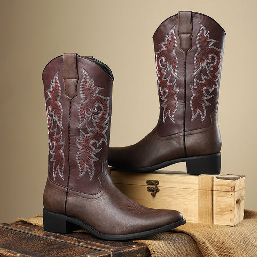 Bota Retro Alta con Bordado para Hombre - Image 10