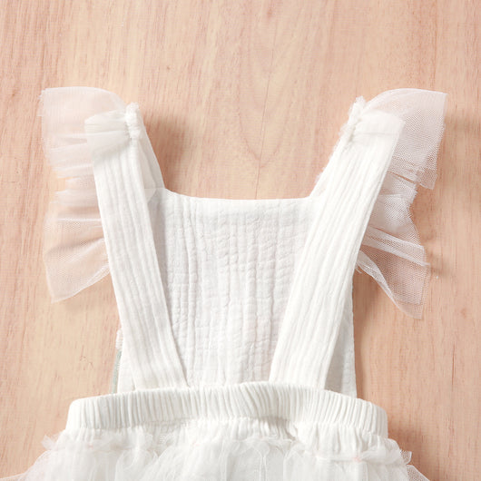 Mono de Encaje para Bebé Niña con Mangas de Tul Bordado - Image 16