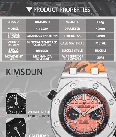 Reloj Deportivo para Hombre Automático Resistente al Agua con Correa de Silicona - Image 16