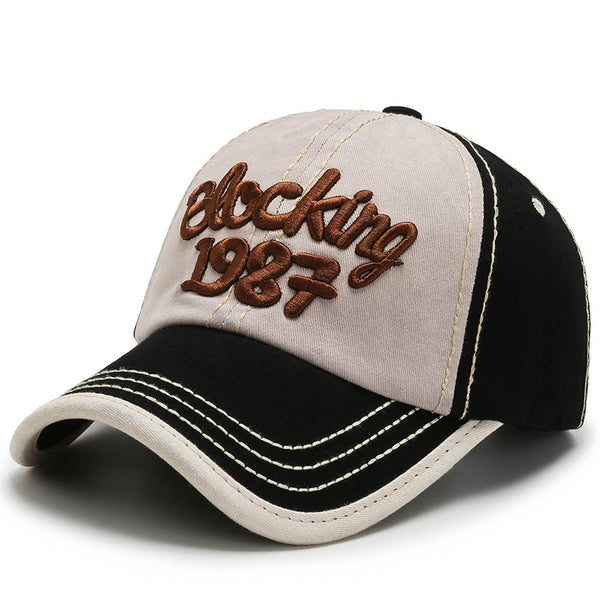 Gorra de Béisbol con Bloques de Color y Bordado Coreano - Image 5