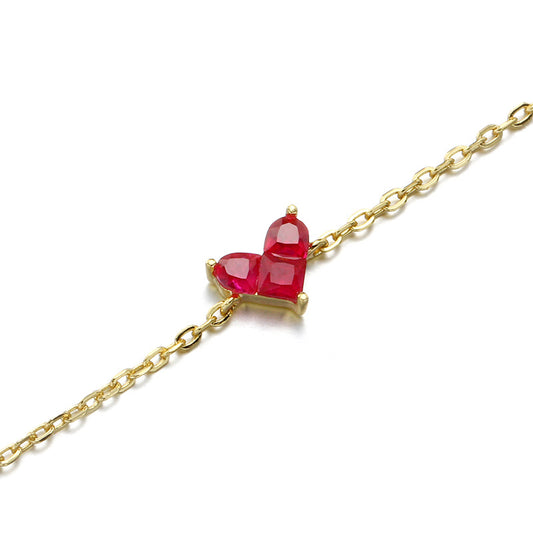 Pulsera de Circón con Diseño de Puntadas de Amor para Mujer - Image 2
