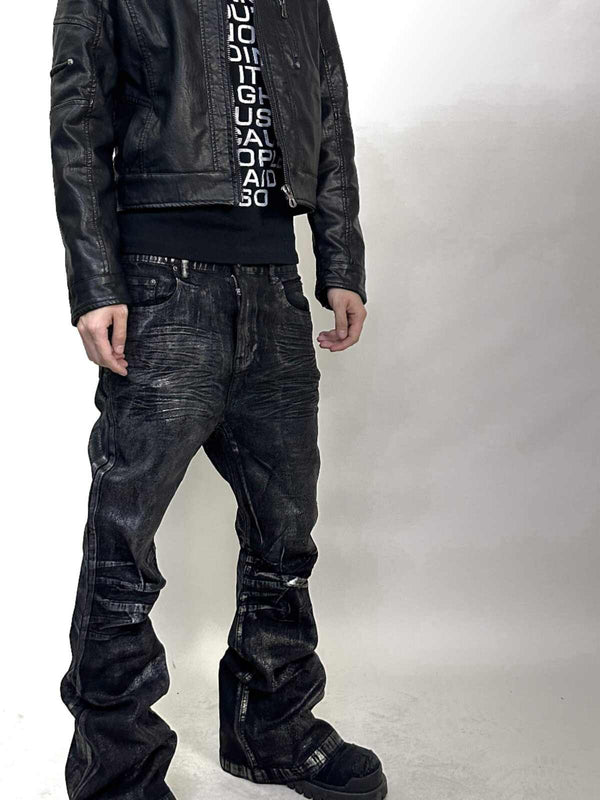 Pantalones Vaqueros Desgastados para Hombre con Efecto Bronceado y Micro-elasticidad