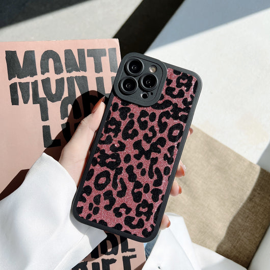 Funda de Silicona Leopardo Glitter Brillante Protección Total Antigolpes - Image 4