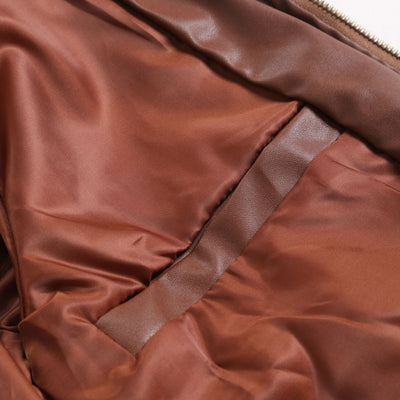 Chaqueta de Cuero para Hombre Slim Fit con Cuello de Pie y Cierre de Cremallera - Image 12